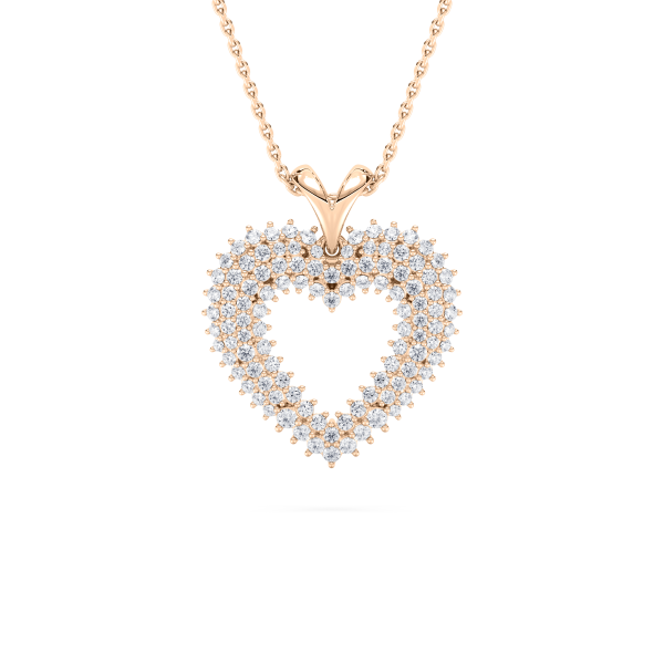 Pavé Open Heart Pendant Sale