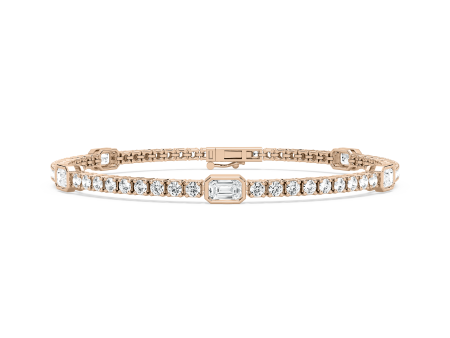 Bezel Station Tennis Bracelet Sale