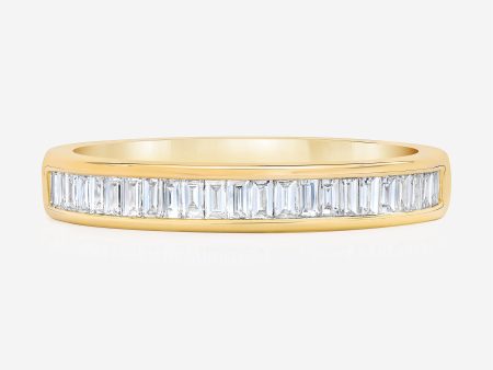 Baguette Diamond Channel Set Half Band Fashion