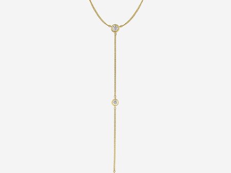 Diamond Bezel-Set Station Lariat Online now