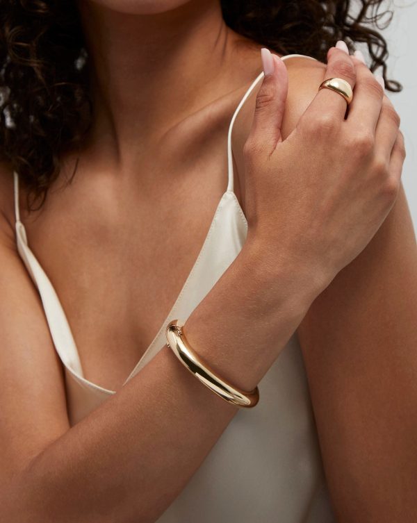 Stackable Gold Cloud Bangle on Sale