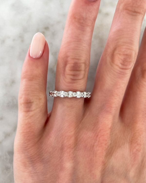 Lab Grown Sideways Oval Eternity Band Supply