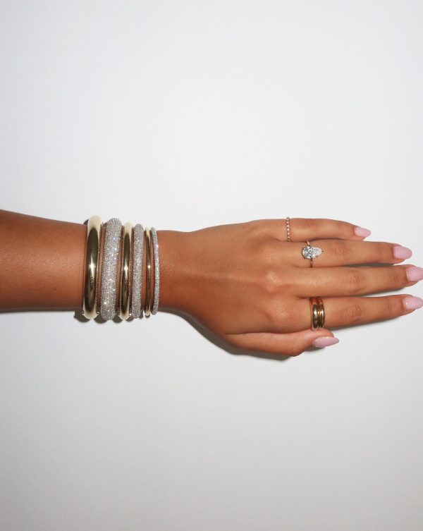 Stackable Gold Cloud Bangle Sale