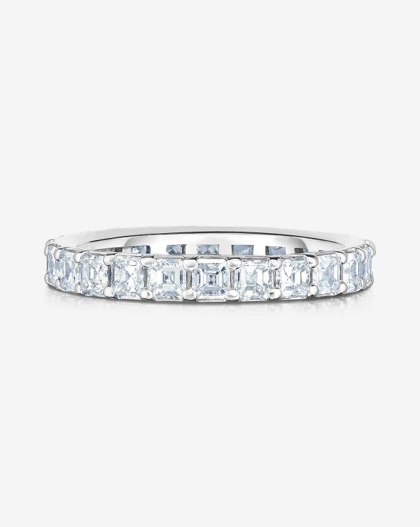 Lab Grown Asscher Diamond Eternity Band For Sale