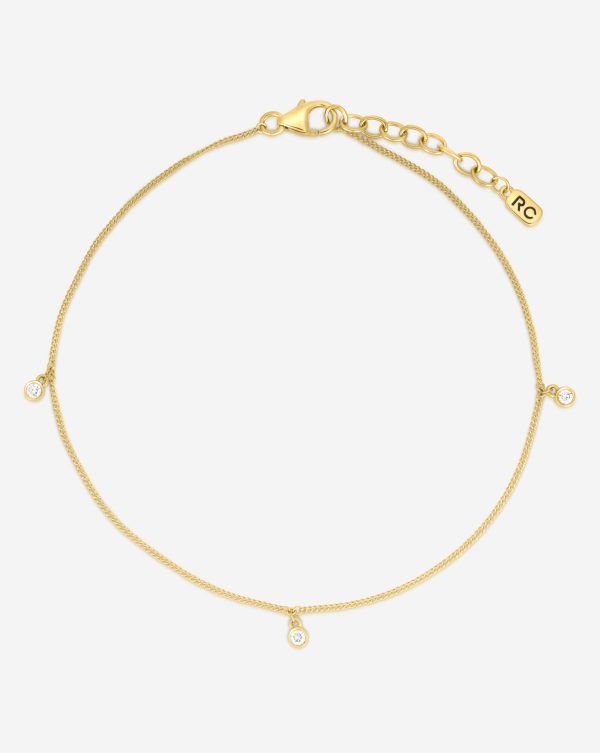 Diamond Drop Anklet Hot on Sale