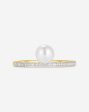 Pearl + Pavé Diamond Ring Discount